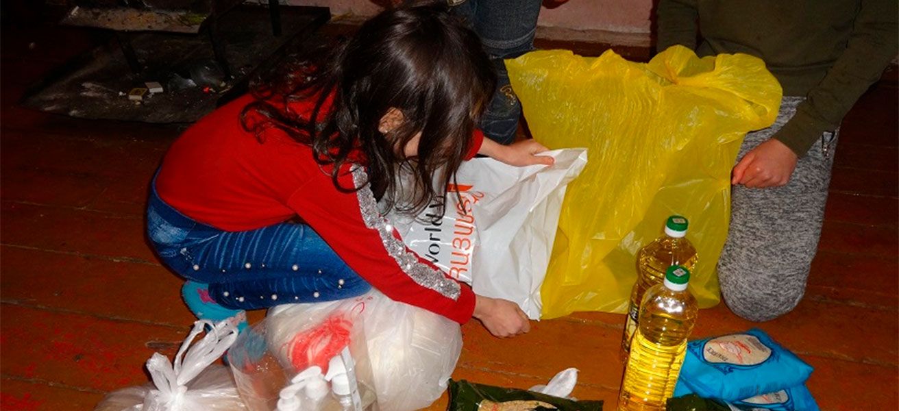 50 families living in Kapan communities received food